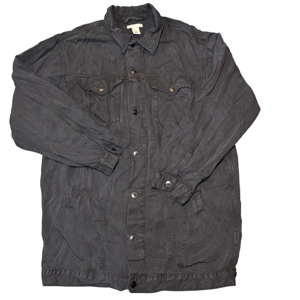 H&M Women's Jacket 12 Black Denim Style Casual Outerwear